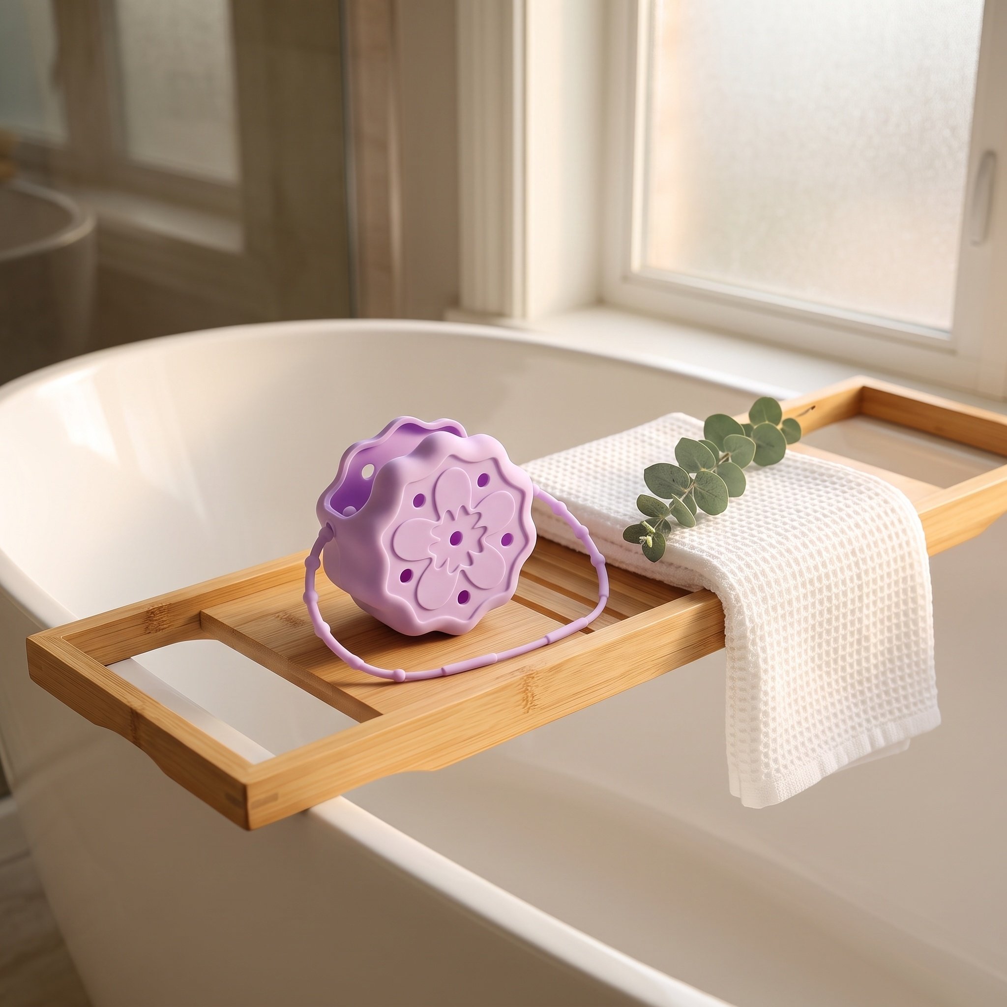 Shower Steamer Tablet - Silicone Shower Steamer Holder Purple Hangable