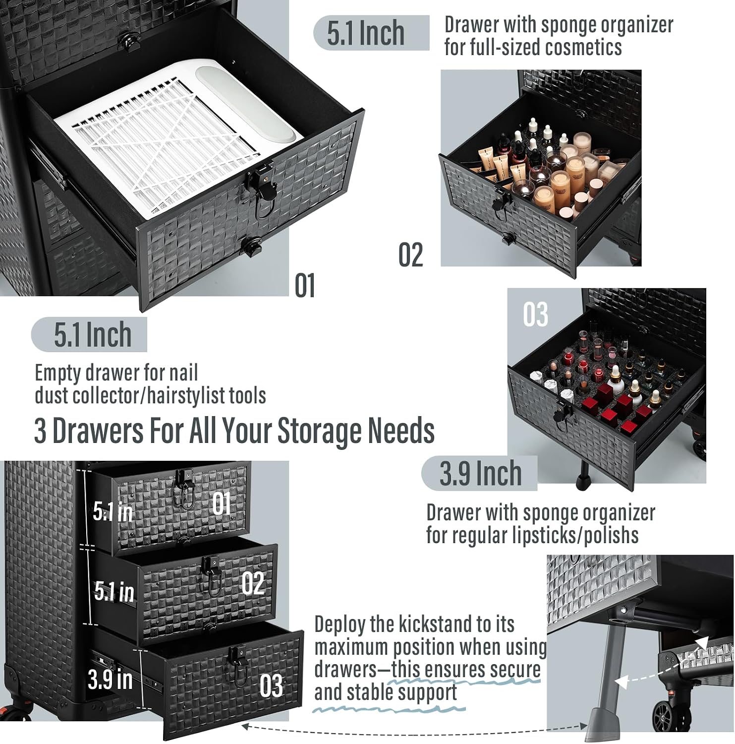 Rolling Salon Cart with 3 Draw - Spa & Wellness Hotel Fitak * * * * review and price