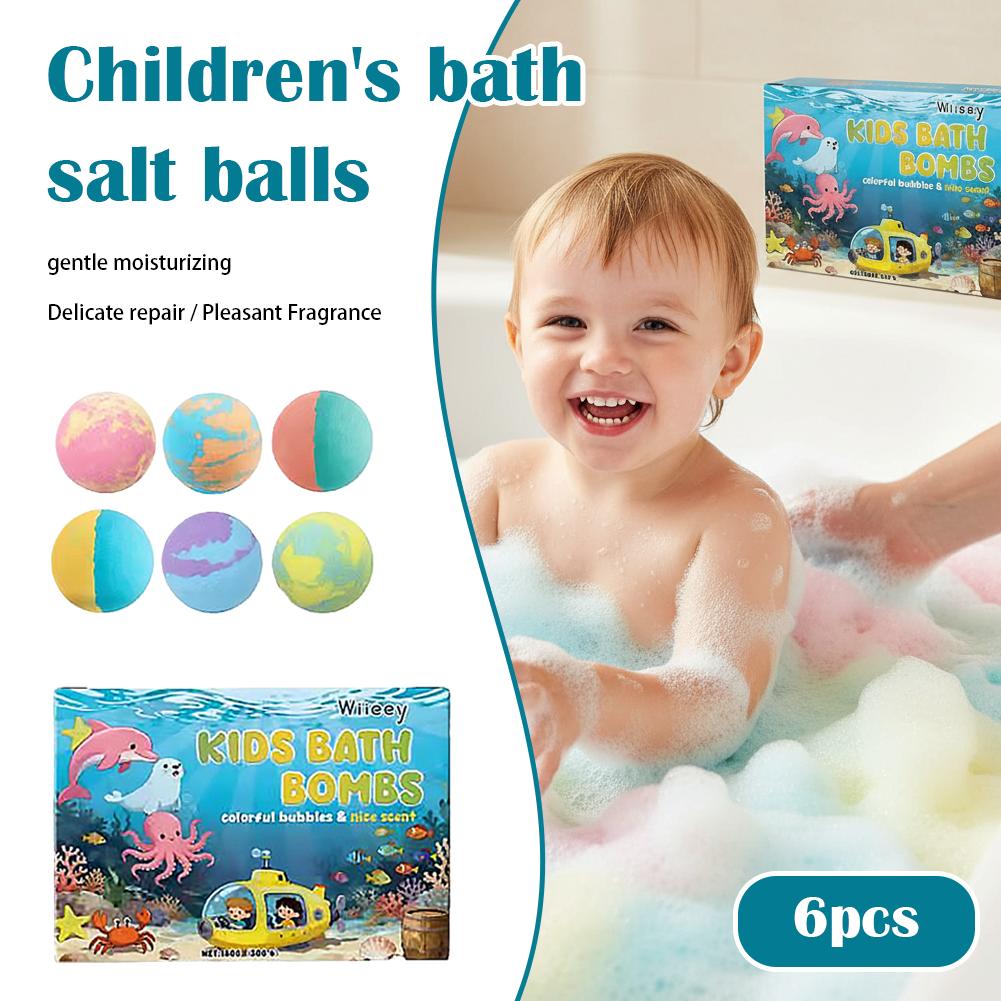 6Pcs Kids Bubble Bath Bombs Se - Relax - Spa & Wellness review and price