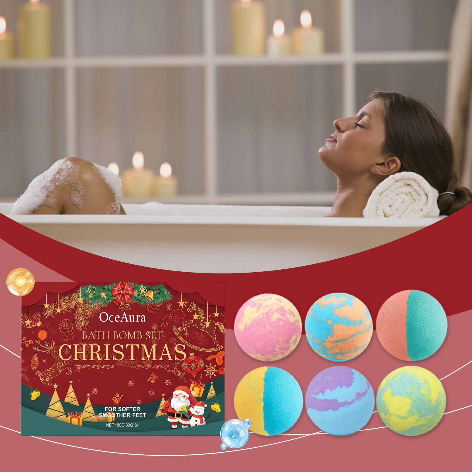 6/12/18pcs Bath Bombs for Kids - Relax - Spa & Wellness review and price