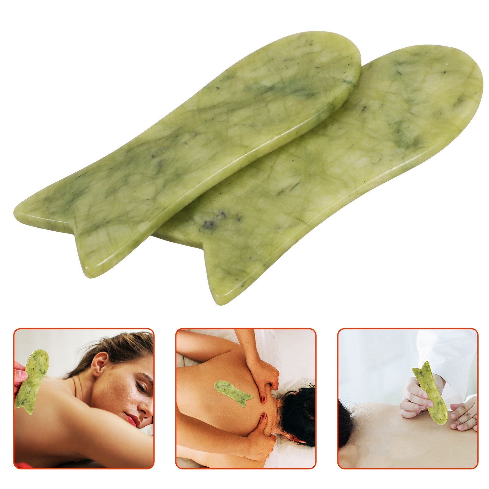 2Pcs Natural Jade Gua Sha Scra - Relax - Spa & Wellness review and price
