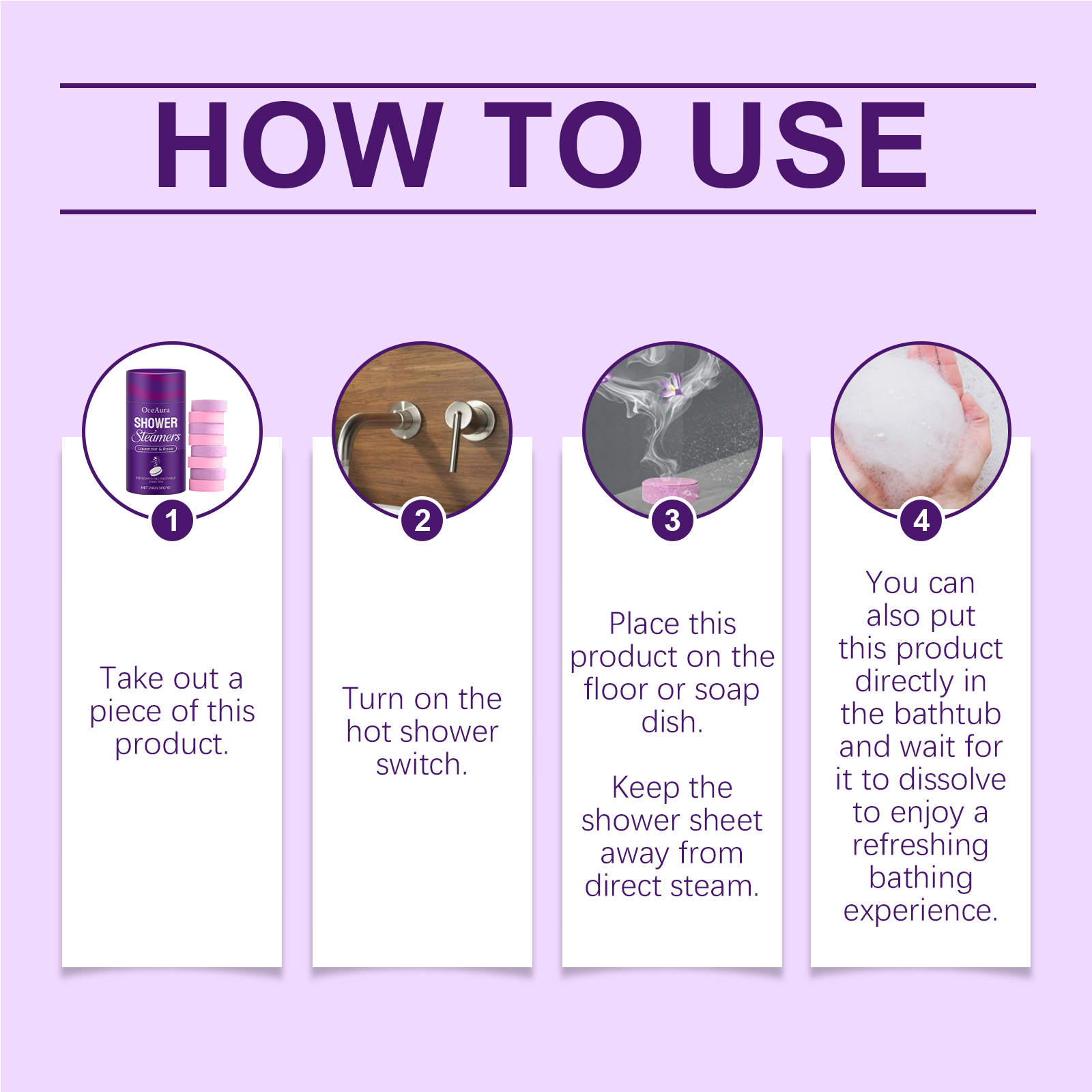 Rose Lavender Aromatherapy Sho - Shower Steamer Tablet review and price